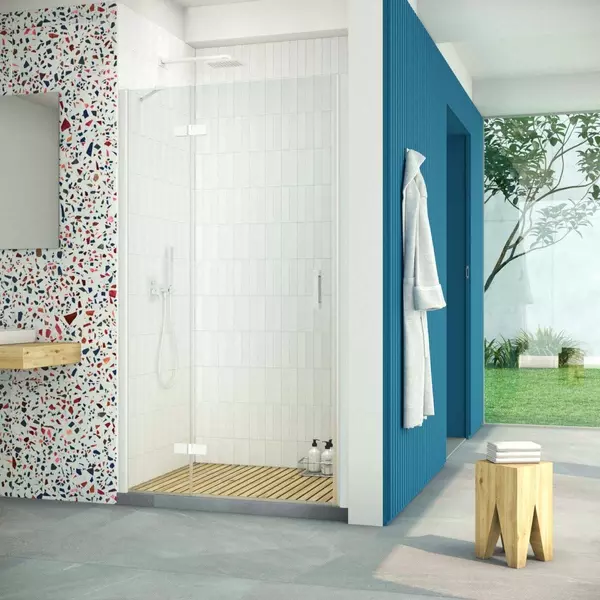 

Душевая дверь «Vegas Glass» AFP Retta 100/199,5 Crystalvision/белая левая