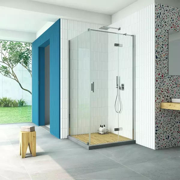 

Душевой угол-ограждение «Vegas Glass» AFP-Fis Retta 90/90 прозрачный/глянцевый хром без поддона правый