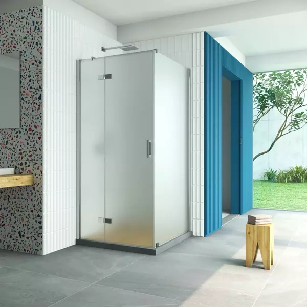 Душевой угол-ограждение «Vegas Glass» AFP-Fis Retta 110/120 прозрачный/глянцевый хром без поддона левый