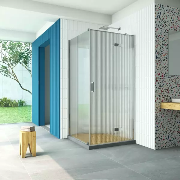 Душевой угол-ограждение «Vegas Glass» AFP-Fis Retta 120/80 прозрачный/глянцевый хром без поддона правый