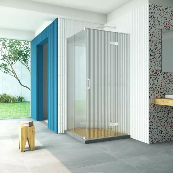 Душевой угол-ограждение «Vegas Glass» AFP-Fis Retta 120/100 Moru/белый без поддона правый