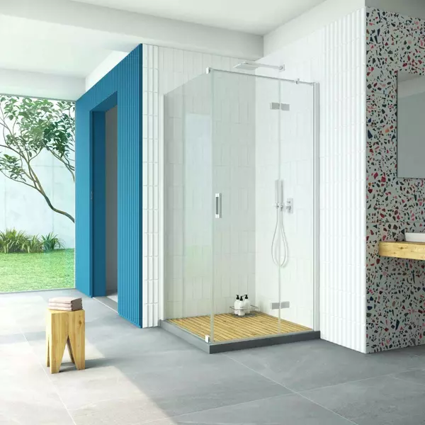 Душевой угол-ограждение «Vegas Glass» AFP-Fis Retta 120/110 Crystalvision/белый без поддона правый