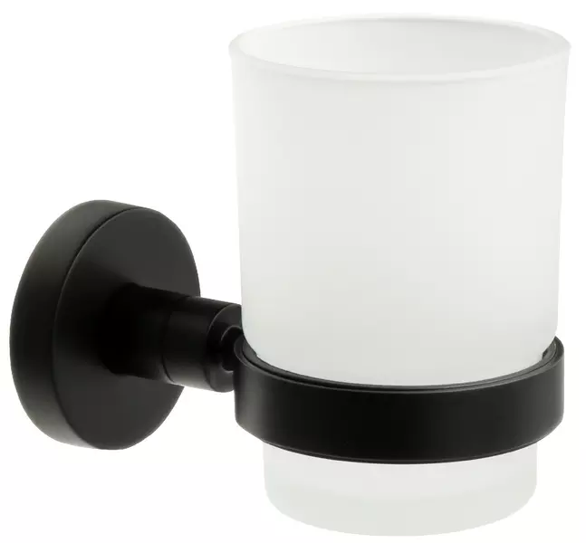 

Стакан для зубных щёток «Fixsen» Comfort Black FX-86006 на стену чёрный матовый