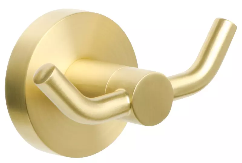 

Двойной крючок «Fixsen» Comfort Gold FX-87005A на стену золото-сатин