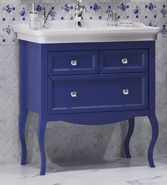 Тумба с раковиной из массива «Opadiris» Валери 85 (Модерн 85) сапфир