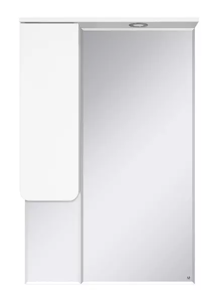 

Зеркало с шкафчиком «Misty» Чегет 65 с подсветкой белый левый
