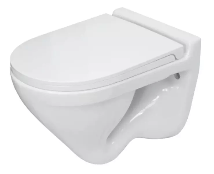 Подвесной унитаз «Sanita Luxe» Attica WC.WH/Attica/DM/WHT.G/S1 белый с сиденьем дюропласт с микролифтом белое