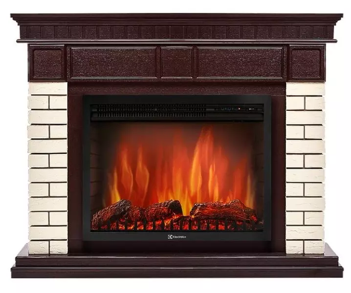 

Портал «Firelight» Bricks 25 камень бежевый/темный дуб