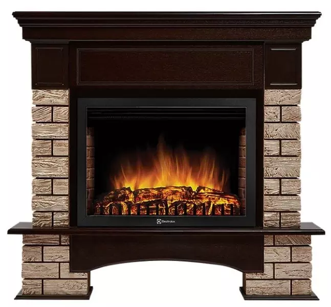 

Портал «Firelight» Forte Wood 25 камень коричневый/темный дуб