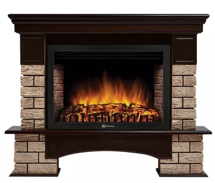

Портал «Firelight» Forte Wood 30 камень коричневый/темный дуб