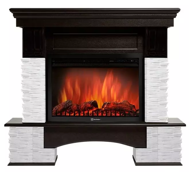 

Портал «Firelight» Pietra Nuovo 25 камень сланец белый/темный дуб