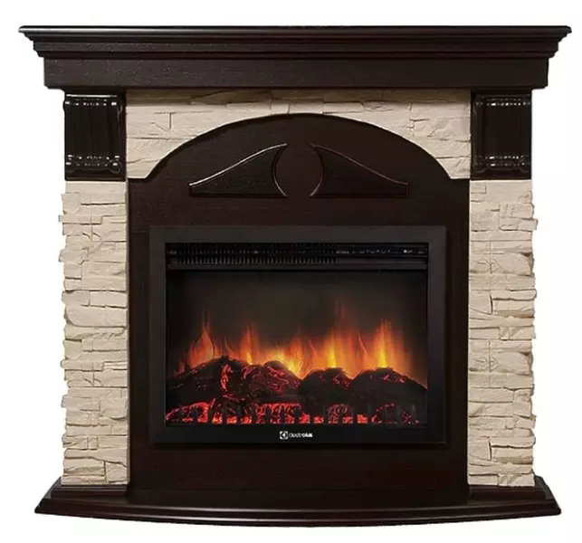

Портал «Firelight» Torre 30U (угловой) камень слоновая кость/темный дуб