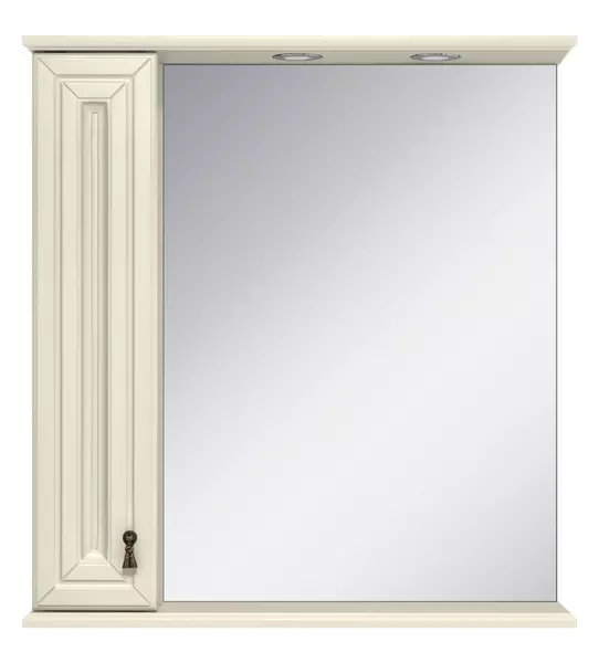 

Зеркальный шкаф «Misty» Лувр 85 с подсветкой слоновая кость левый