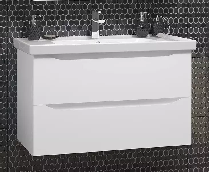 

Тумба с раковиной «Opadiris» Элеганс 90 (Frame 90) подвесная белый матовый