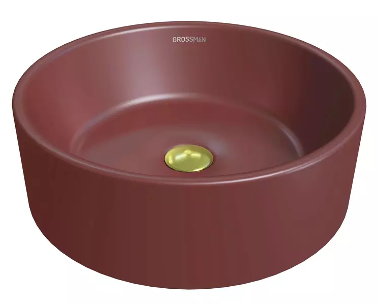 

Раковина «Grossman» GR-3013VIM 41/41 фаянсовая бордовая матовая
