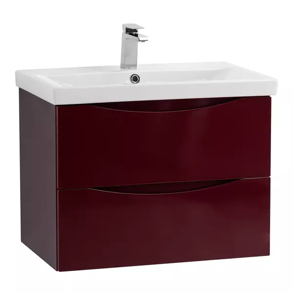

Тумба с раковиной «Belbagno» Marino 70 (BB-0321-70-LVB) подвесная Bordo Lucido