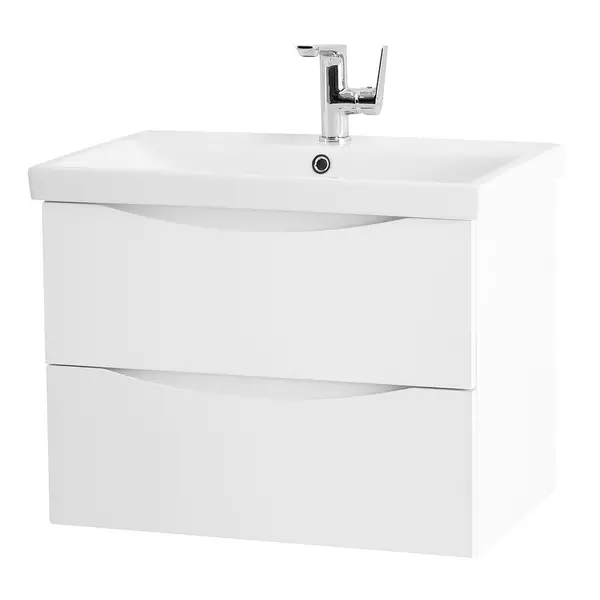 Тумба с раковиной «Belbagno» Marino 70 (BB-0321-70-LVB) подвесная Bianco Opaco - фото 1