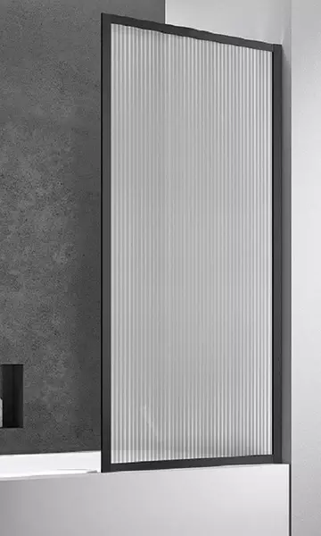 

Шторка на ванну стеклянная «Vincea» VSB-41700FLB 70/140 рифленая/чёрная универсальная