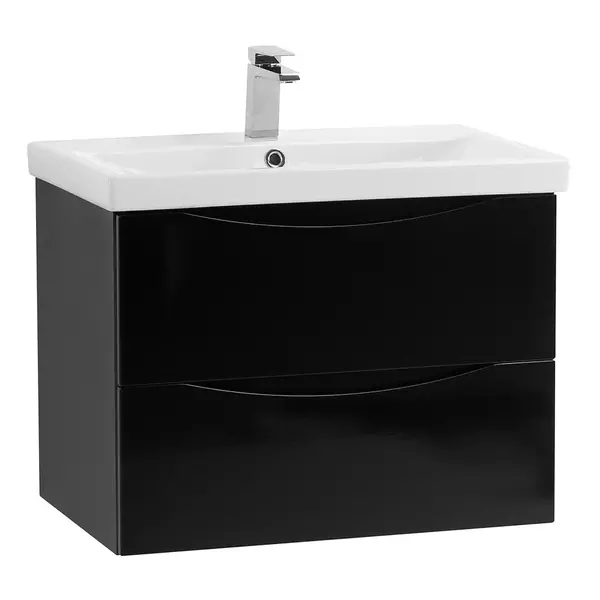 

Тумба с раковиной «Belbagno» Marino 60 (BB-0320-60-LVB) подвесная Nero Lucido