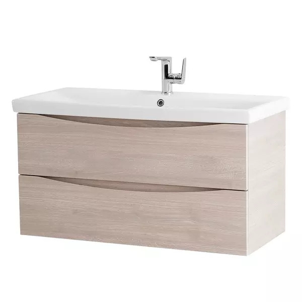

Тумба с раковиной «Belbagno» Marino 100 (BB-0324-100-LVB) подвесная Rovere Grigio