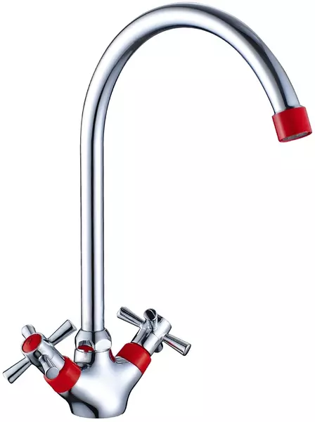 

Смеситель для кухонной мойки «Decoroom» DR51028-Red хром/красный