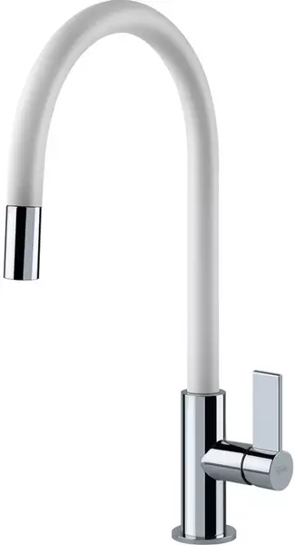 

Смеситель для кухонной мойки «Franke» Ambient Evo 115.0373.949 с выдвижным изливом хром/белый