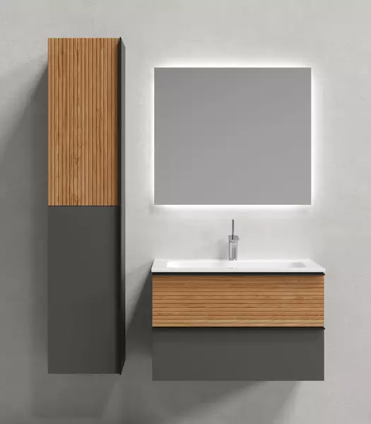 Мебель для ванной подвесная Sancos Delta 80 дуб красныйграфит 71060₽