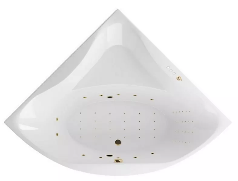 

Гидромассажная ванна акриловая «Excellent» Glamour 150/150 Nano с каркасом с сифоном белая/золото