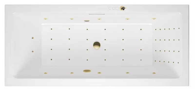 

Гидромассажная ванна акриловая «Excellent» Heaven Slim 180/80 Nano с каркасом с сифоном белая/золото