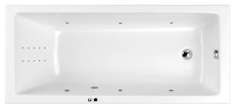 

Гидромассажная ванна акриловая «Whitecross» Wave Slim 170/70 Line Nano с каркасом с сифоном белая/хром