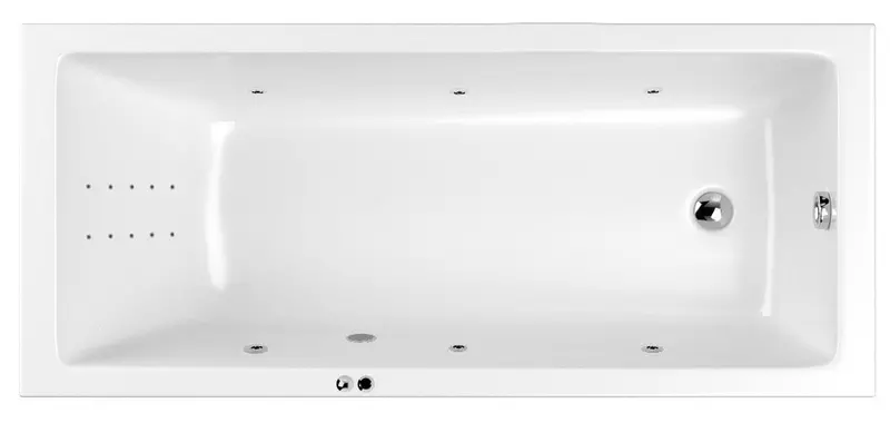 

Гидромассажная ванна акриловая «Whitecross» Wave Slim 170/75 Line Nano с каркасом с сифоном белая/хром