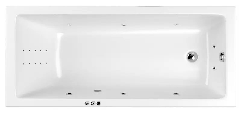 

Гидромассажная ванна акриловая «Whitecross» Wave 160/70 Smart Nano с каркасом с сифоном белая/хром