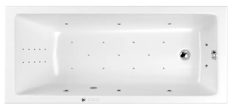 

Гидромассажная ванна акриловая «Whitecross» Wave 180/80 Ultra Nano с каркасом с сифоном белая/хром