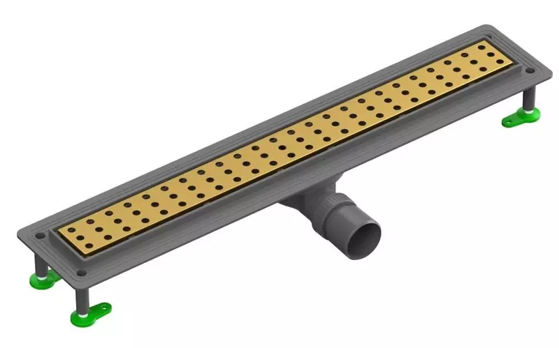 

Душевой лоток «CTESI» Flow Round Gold 80 см. BK4024750/1 боковой выпуск золото
