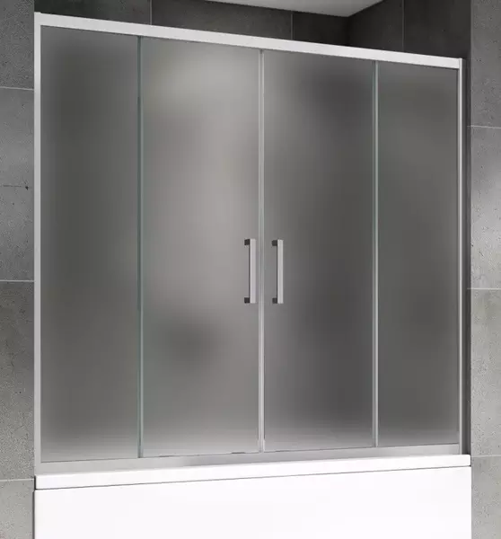 

Шторка на ванну стеклянная «Abber» AG57160M 160/140 160/140 матовая/хром