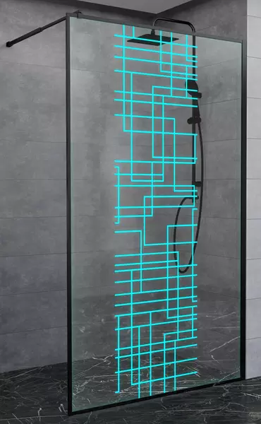 

Душевая перегородка «Deto» LB 110 Black 110/200 рисунок/чёрный универсальная