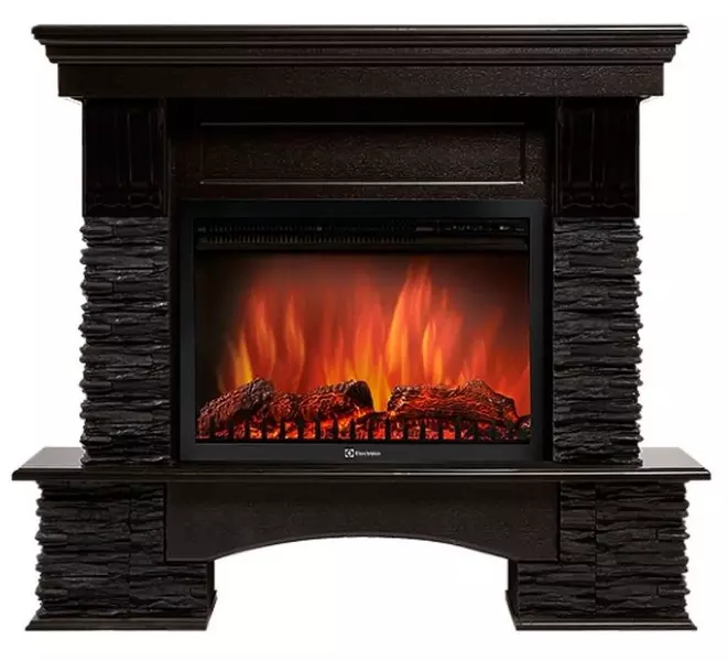 

Портал «Firelight» Pietra Nuovo 30 сланец чёрный/венге
