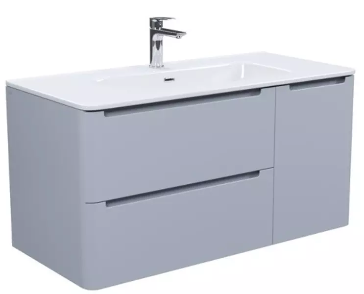 

Тумба с раковиной «Iddis» Edifice 100 (Optima Home 100/47) подвесная светло-серая