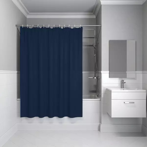 

Штора для ванной «Iddis» Basic BL04P24i11 240/200 синяя