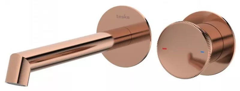 

Смеситель для раковины «Teska» Arte E5509 розовое золото