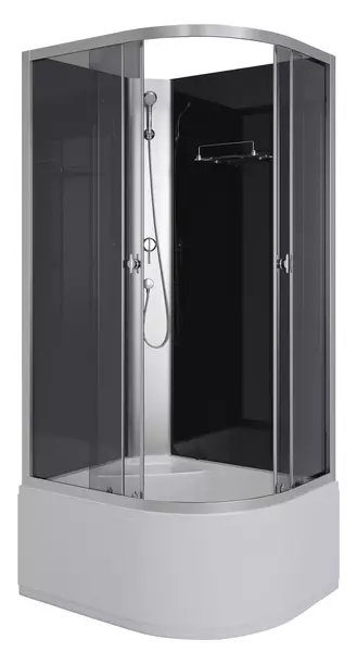 

Душевая кабина «Niagara» Eco E90/80/40L/TN/BK 90/80 высокий поддон тонированная/серебро без крыши левая