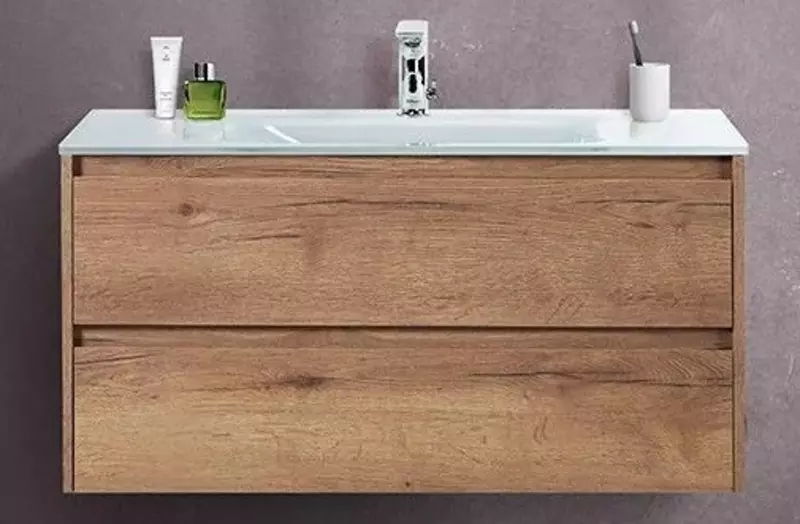 

Тумба с раковиной «Belbagno» Kraft 100 (101/46) подвесная Rovere Tabacco