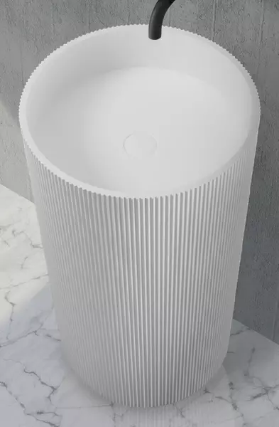 

Раковина «Abber» Stein AS2501-H 50/50 искусственный камень белая матовая