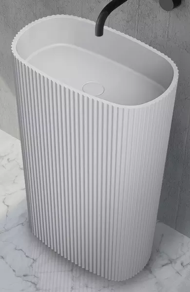 

Раковина «Abber» Stein AS2502-H 55/36 искусственный камень белая матовая
