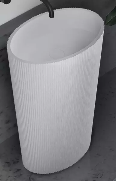 

Раковина «Abber» Stein AS2504-H 50/32 искусственный камень белая матовая