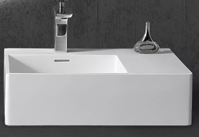 

Раковина «Abber» Stein AS2644 L 56/38 искусственный камень белая матовая левая