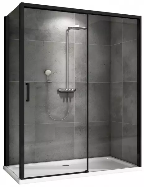 

Душевой угол-ограждение «Abber» Komfort AG93130B-S102B 130/100 прямоугольный прозрачный/чёрный без поддона универсальный