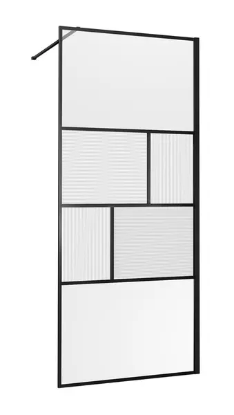 

Душевая перегородка «Vincea» Walk-In VSW-1HC100CFB 100/200 рифлёная-прозрачная/чёрная универсальная