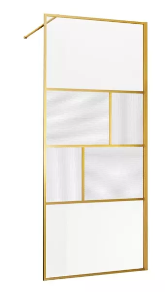 

Душевая перегородка «Vincea» Walk-In VSW-1HC100CFBG 100/200 рифлёная-прозрачная/золото универсальная