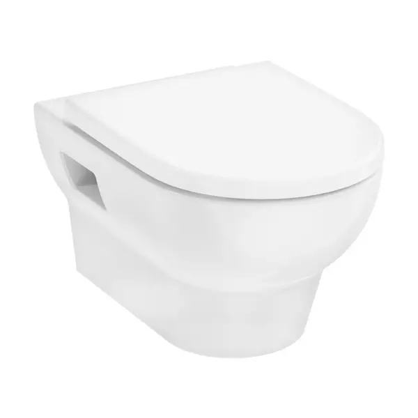 

Подвесной унитаз безободковый «Hansgrohe» GladeLake S 60201450 белый с сиденьем дюропласт белое